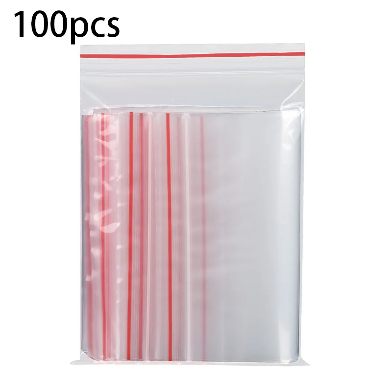 أكياس ختم PE شديدة التحمل - أكياس بلاستيكية سميكة مقاومة للماء للتخزين والحرف اليدوية والمجوهرات والتنظيم وسحاب قابل للإغلاق