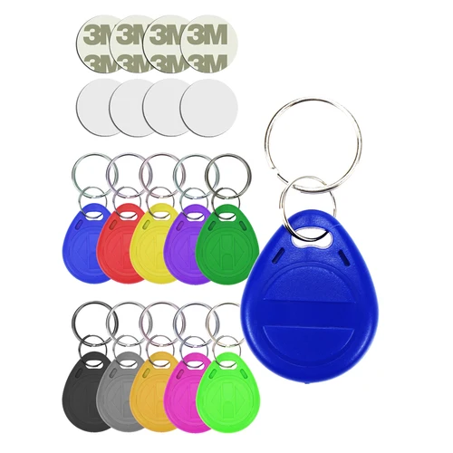 100 Uds T5577 EM4305 RFID 125khz llave Keyfobs copia regrabable reescritura duplicada proximidad ID Token Ring acceso en blanco