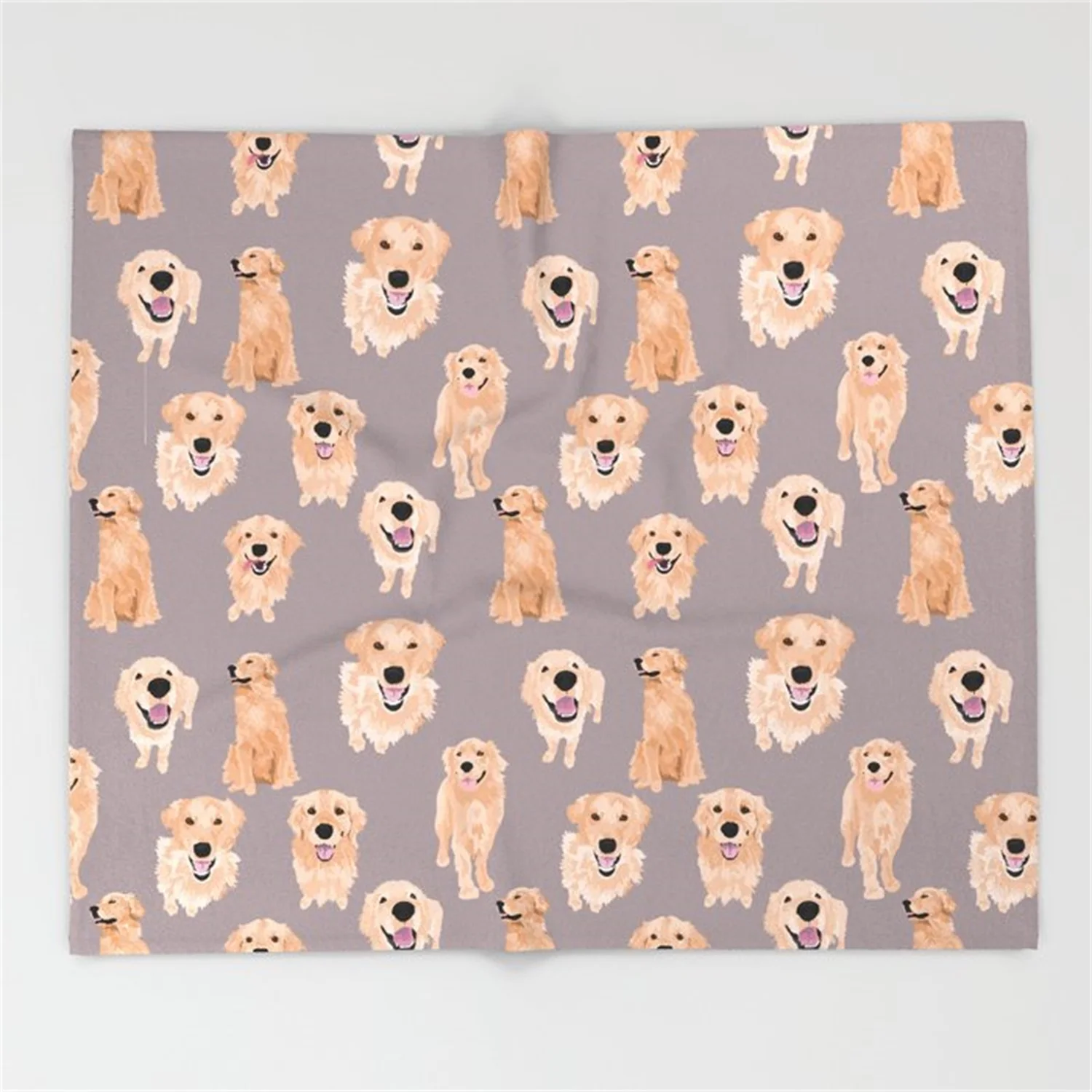 Dog Cartoon Design Blankets Golden Retriever Throw Blanket Home Primitive Decor Throw Blanket for Sofa Free Shipping