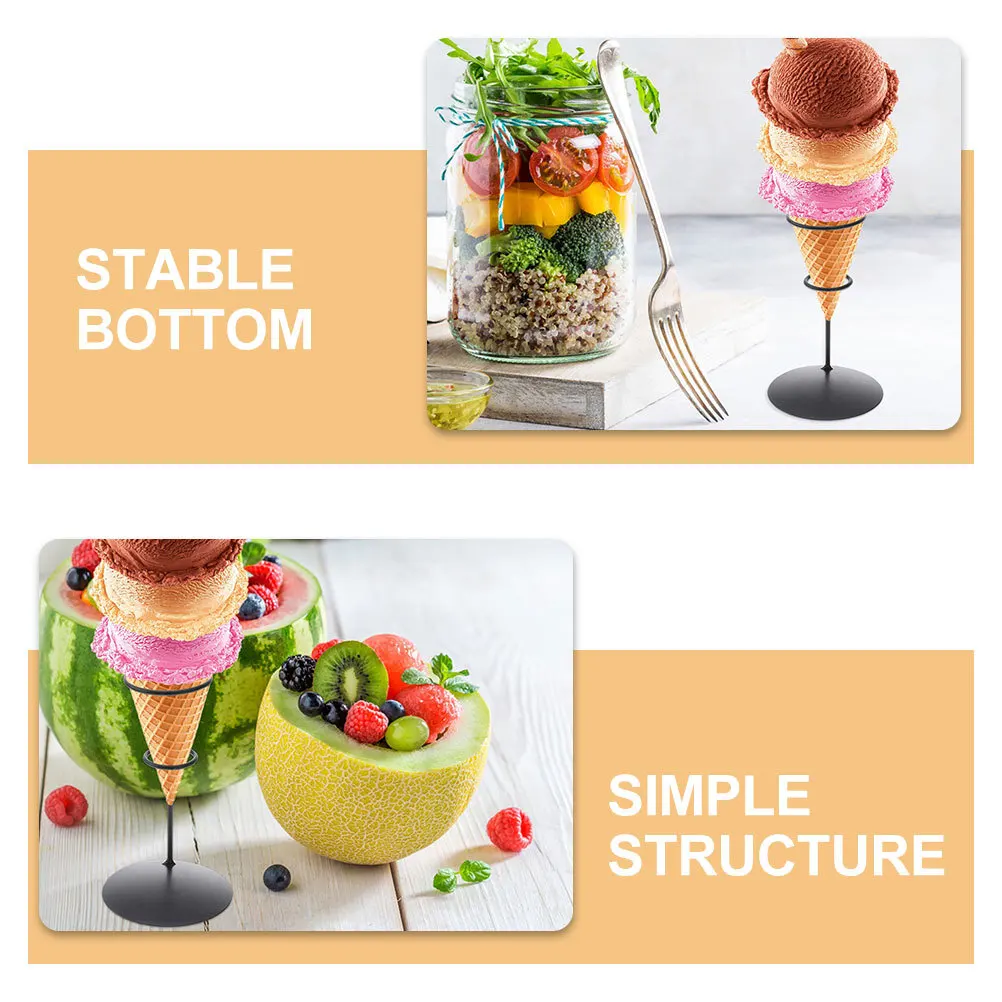 

6pcs Metal Desktop Egg Holder For Ice Cream Shop Display Ice Cream Cone Holder Stand Rack Reusable Egg Cone Support