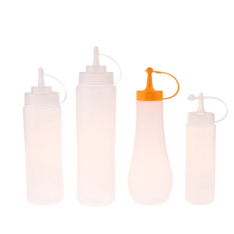 Kitchen Tools Squeeze Seasoning Bottle250-1000ml Condiment Squeeze Bottles Ketchup Mustard Salad BBQ Sauces Olive Oil Dispenser