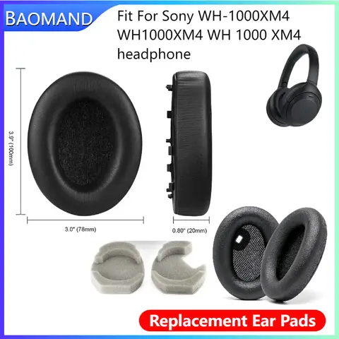 소니 WH-1000XM4 WH1000XM4 WH 1000 XM4 헤드폰 메모리 폼 이어 쿠션 고품질 교체 용 이어 패드