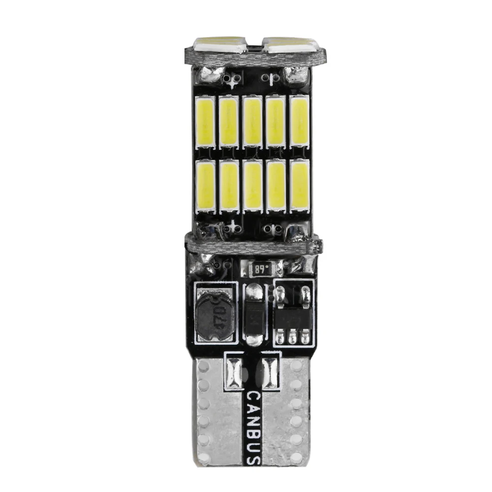 Signal Lamp 1200Lm T10 W5W LED Canbus Bulbs 4014 26SMD Instrument Lights White 12V 7000K LED Reversing Lights 12V lde