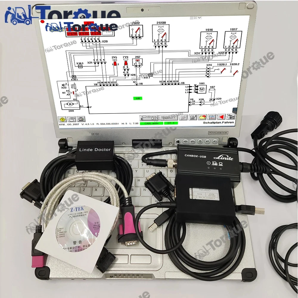 Toughbook CF C2 laptop JUDIT 4 Jungheinrich Judit box Incado jeti SH&ET Linde canbox doctor Pathfinder forklift truck diagnostic