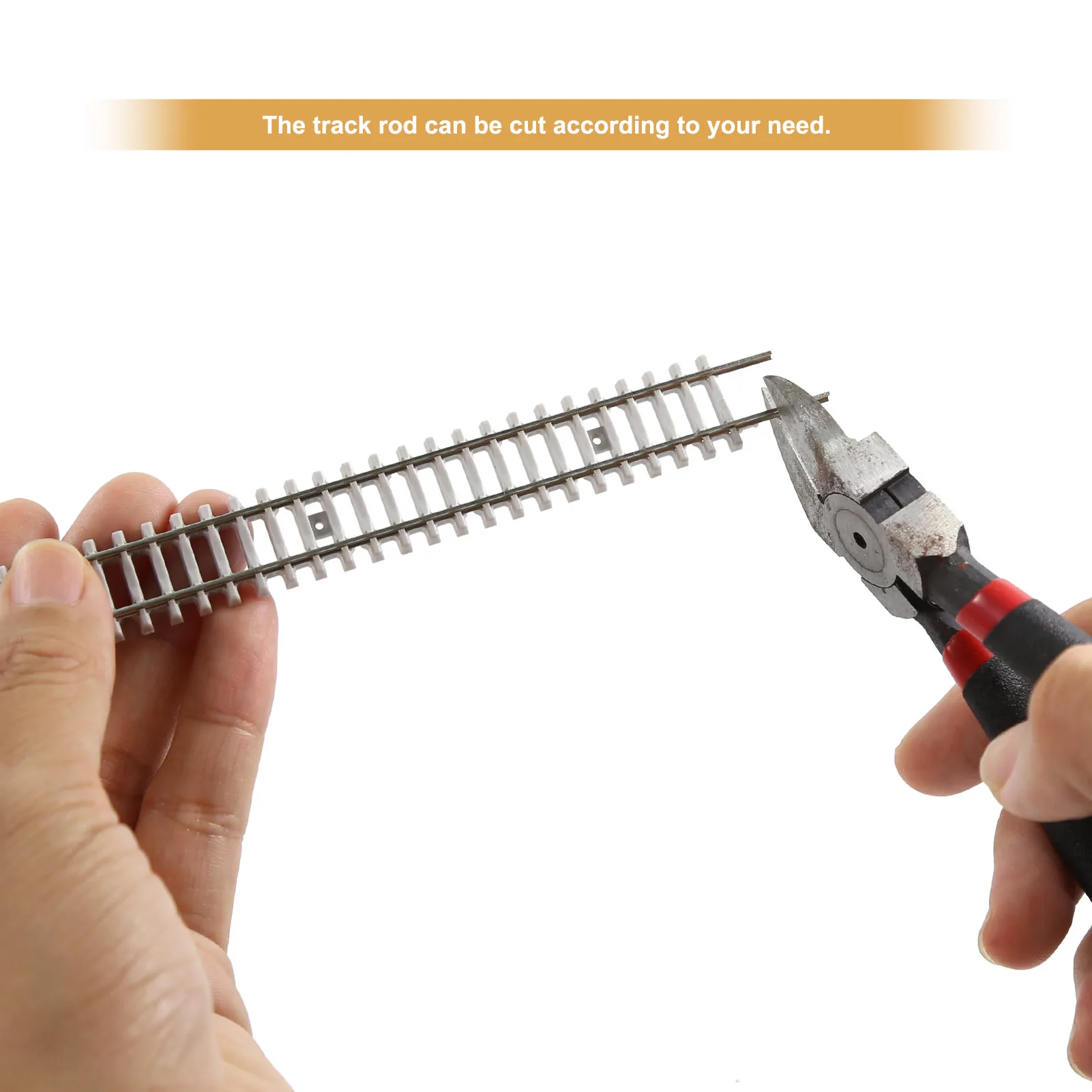 Evemodel 5pcs N Scale 1:160 Railroad Track Cupronickel Flexible Rail 50cm with Rail Joiners Nails HP27N