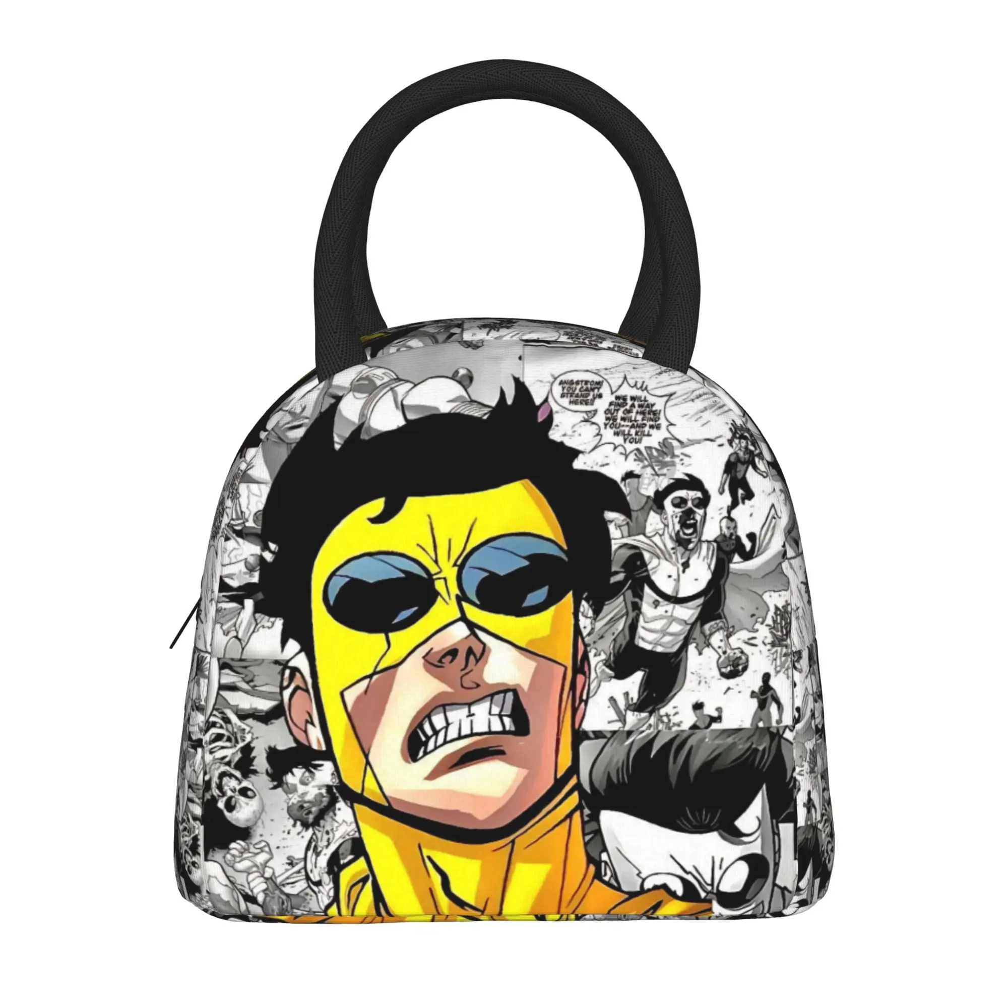 Invincibles Comic Insulated Lunch Bag for Men Women  Storage Food Box Portable Cooler Thermal Lunch Boxes For Work