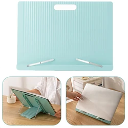 BEISHI Adjustable Desktop Book Stand for Reading with Page Clips Plastic Foldable Book Reading Holder iPad Tablet Laptop Holder