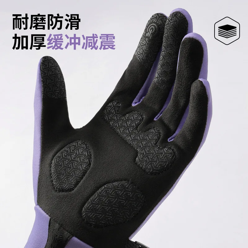 Nuevos guantes de ciclismo para hombres y mujeres, guantes cálidos con forro polar para deportes al aire libre de invierno, guantes gruesos antideslizantes con pantalla táctil a prueba de viento