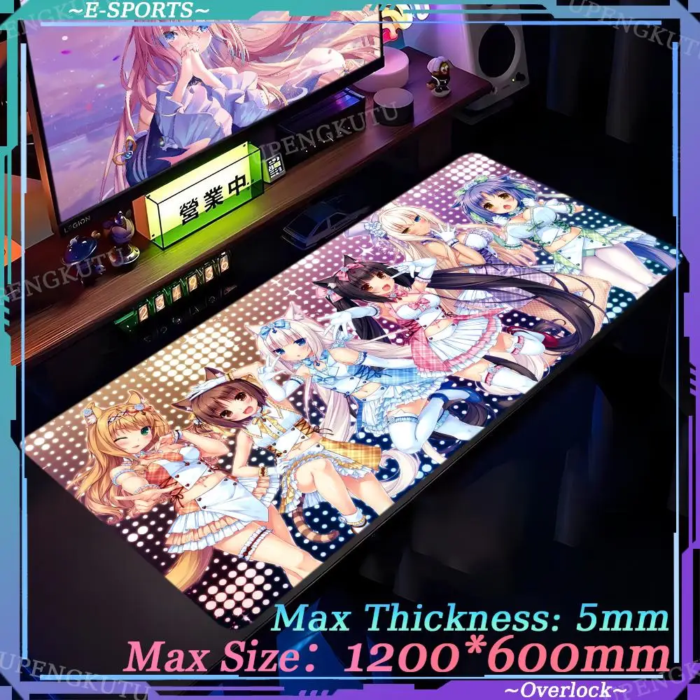 Mouse Computer cabinet pad Nekopara art Anime DIY gaming computer Pad Oversized Gaming Mouse Pad