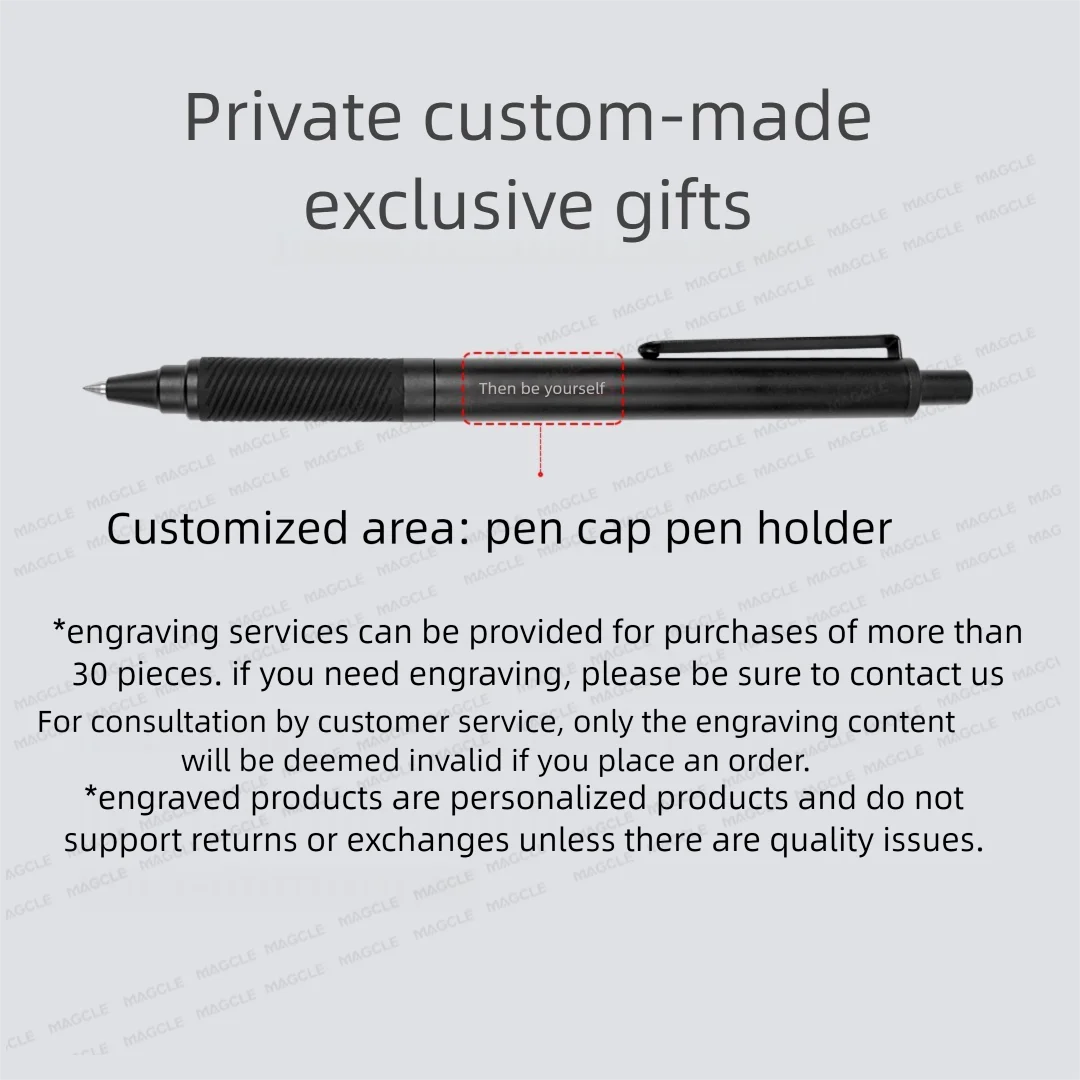Classic Black Gel Pen for Signature 0.5mm Sealed Wax Nib Non-slip Anti-fatigue Texture Aluminum Rod Pens Cheap Useful Stationery