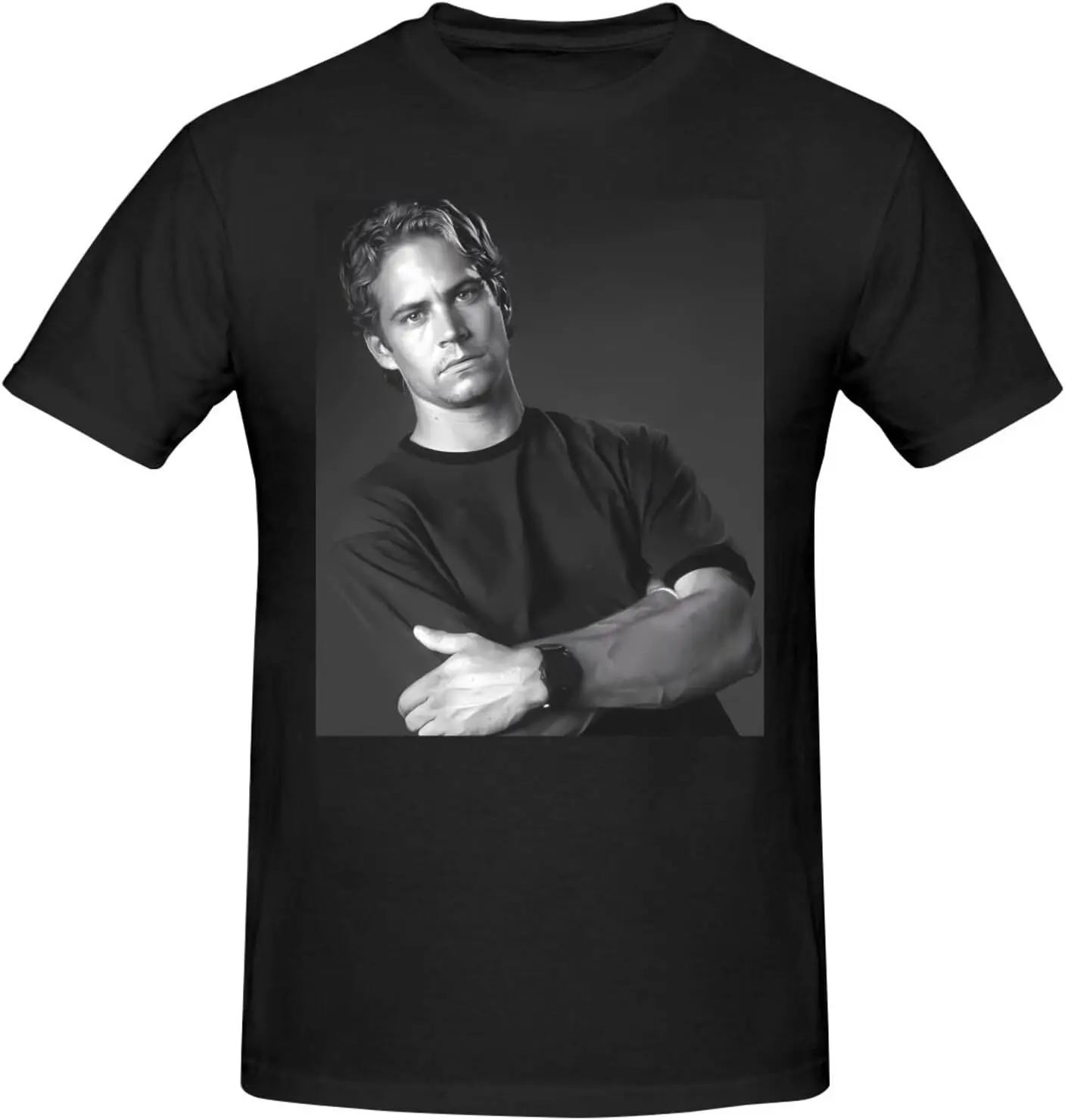 Paul Movie Walker T-Shirt Short Sleeve Crew Neck Soft Classic Basic Printing Casual Fashion Shirts Black