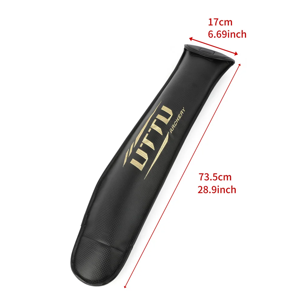 Pokrowiec ochronny na rękojeść łuku klasycznego (recurve) do łuków rozkładanych, wykonany z materiału PU, kieszeń na rękojeść łuku, sprzęt do strzelania łukiem i polowania.