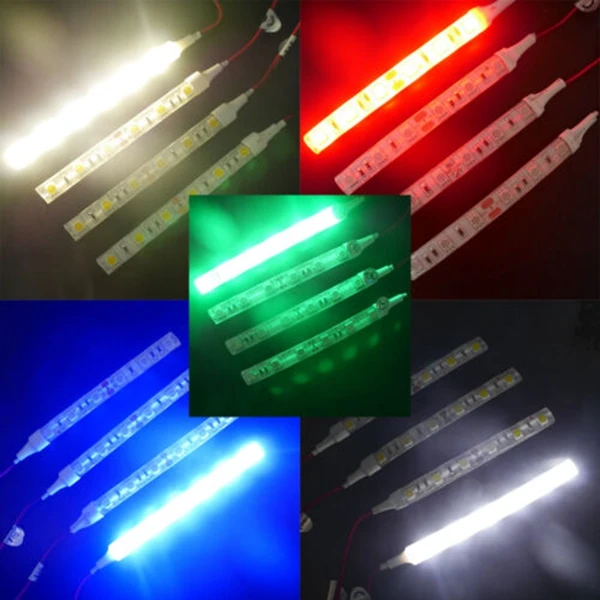 Tira de luces Led impermeables, 10 piezas, 10Cm, 5050, blanco, rojo, azul, verde, Dc 12V, caravana, barco, Coche