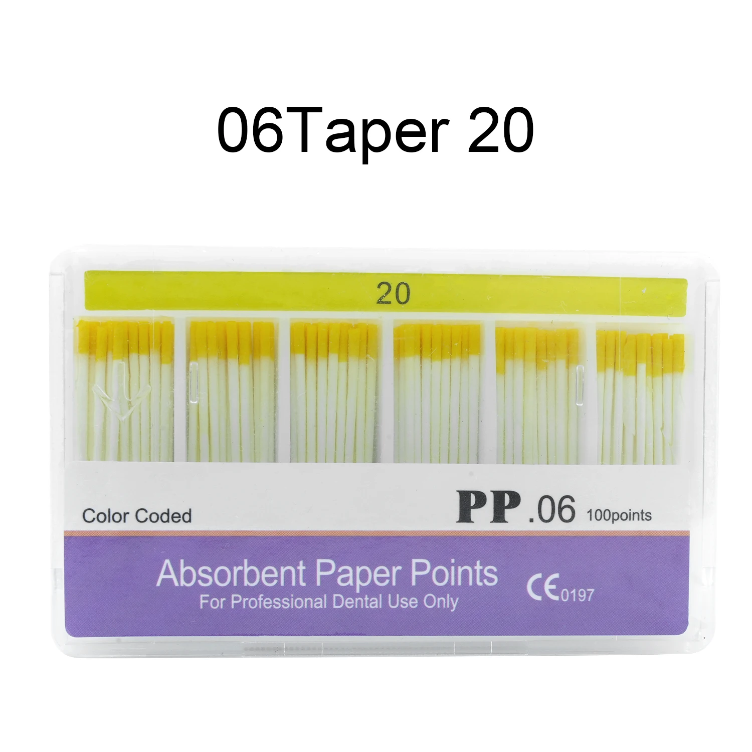 WELLCK 1 doos tandheelkundige absorberende papierpunten steriel gemengde maten 02 04 06 conus 15-40 #   Voor tandarts Gebruik tandheelkundematerialen