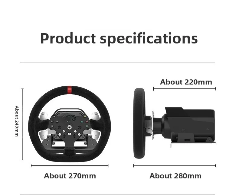 PXN-V10 フォースフィードバック レーシングゲーム ステアリングホイール 900度回転 PC/XBOX ONE/PS4対応