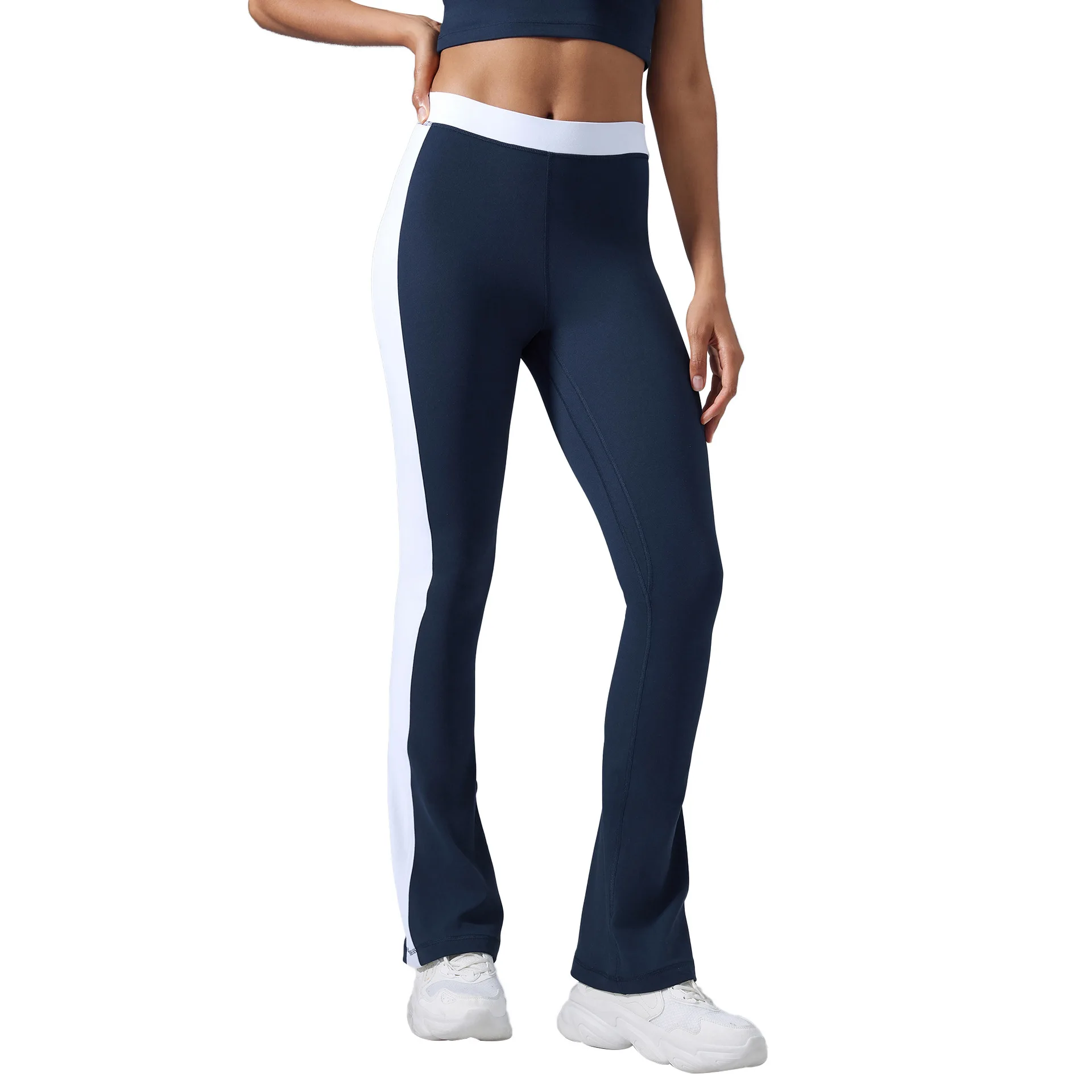 

Mermaid Curve High Waist Contrast Yoga Pants Belly-Tucking Hip-lifting Slimming Micro-flared Pants Stretch Sports Fitness Pants