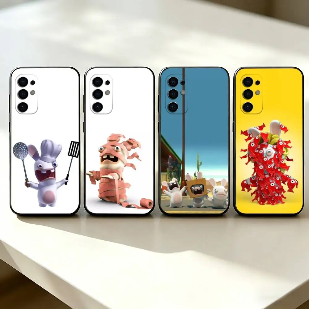 Funny R-Raving R-Rabbids Phone Case For Samsung S25,S24,S21,S22,S23,S30,Ultra,S20,Plus,Fe,Lite,Note,10,Black Cover