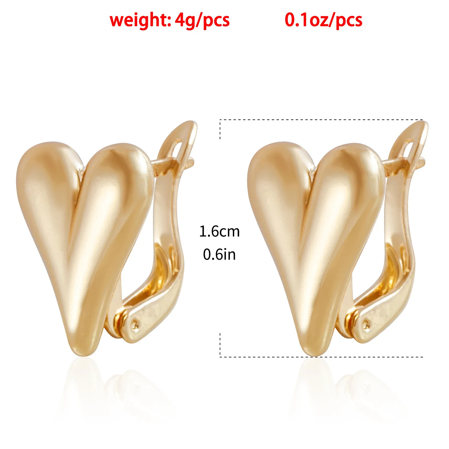 New Fashion Trend L Cute Earrings Love Stud and Clip Girl Temperament Stud Earrings Party Jewelry  Classic Earrings for Women