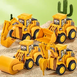 Children Inertia Press Car Excavator Toy Car Boy and Girl 3-6-year-old Baby Engineering Car Excavator Bulldozer Forklift Toys