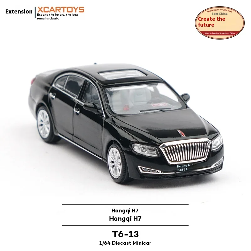 

XCARTOYS 1/64 Scale Alloy Toy Realistic Sedan Collectible Display Model Red Flag H7 Security Version Diecast Car