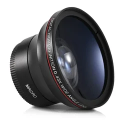 49mm/52mm/55mm/58MM Super Wide Angle Lens 0.43x With Macro Portion Affiliated Lens for Cannon Nikon Sony Camera Lens