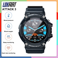 LOKMAT ATTACK 3 Smart Watch 1.28'' TFT Full-touch Screen BT Call ECG Monitoring Multiple Sports Watch Music Control Smartwatches