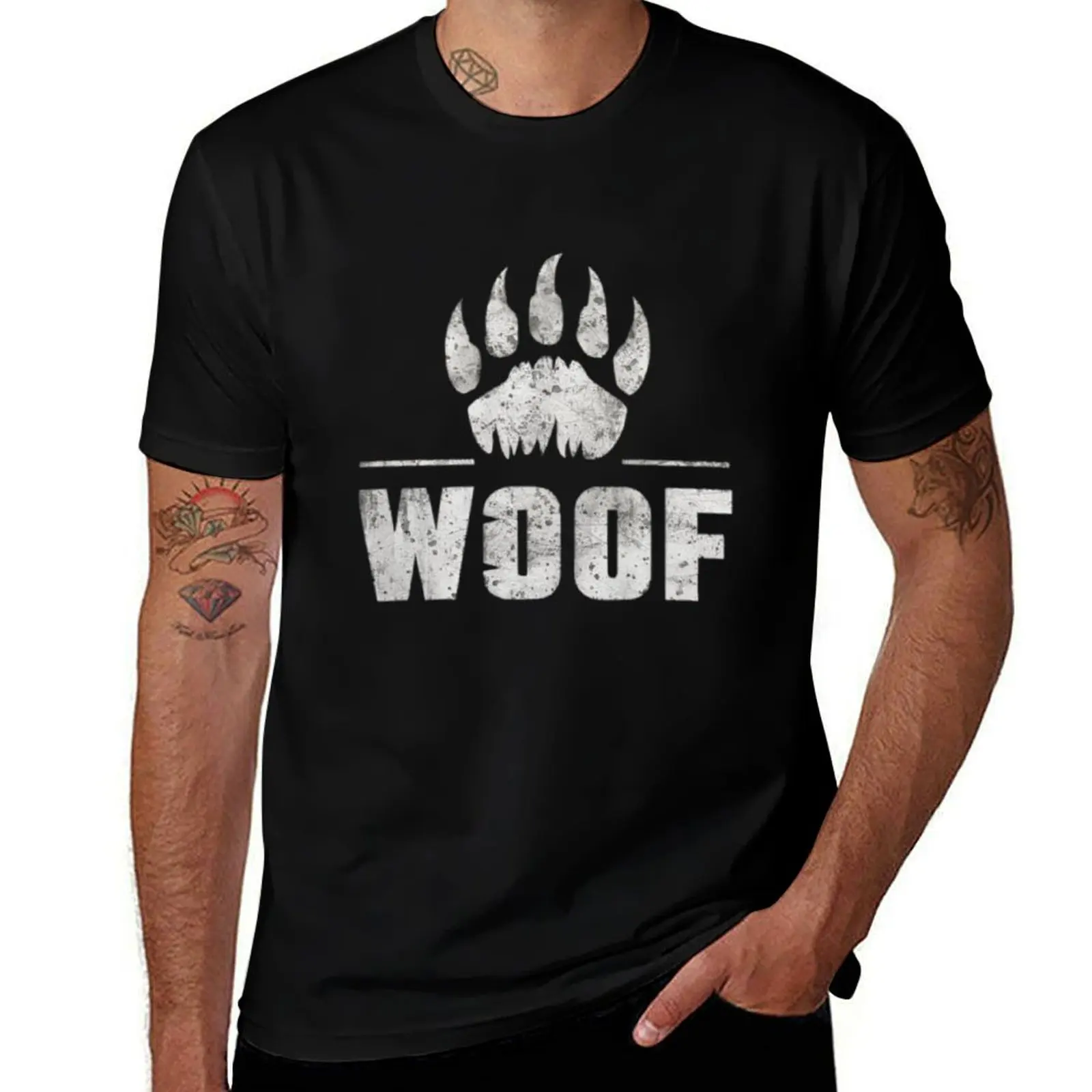 

Gay Bear Pride Distressed Bear Paw WOOF T-Shirt croswit shirt man boys whites oversize t-shirts man oversized t shirt men