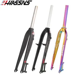 HASSNS MTB Fork Rigid Bicycle Fork 26/27.5/29inch Aluminum Alloy Mountain Bike Fork Straight Tube V-brake MTB Hard Fork