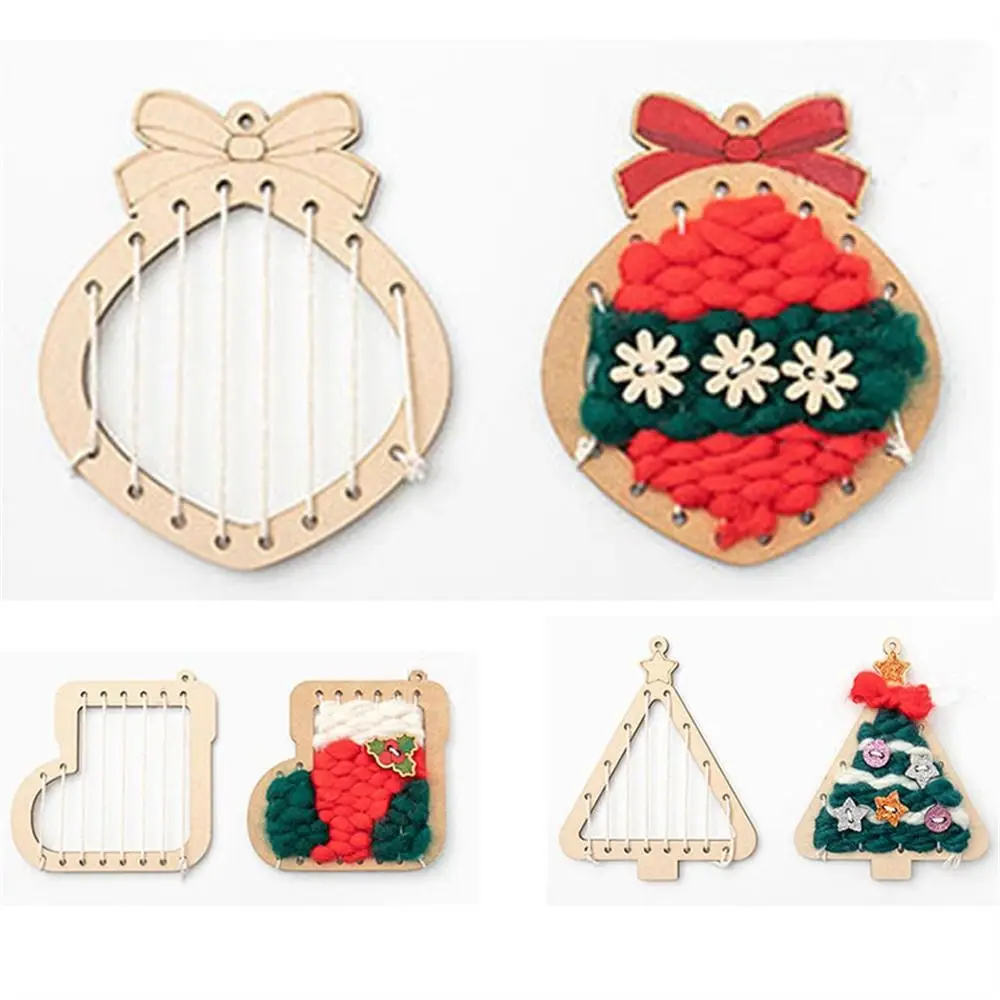 Ornaments Weave Xmas Gift Kindergarten Toys Desk Decoration Christmas Wool Tree Christmas Bells Christmas Stocking DIY Assembly