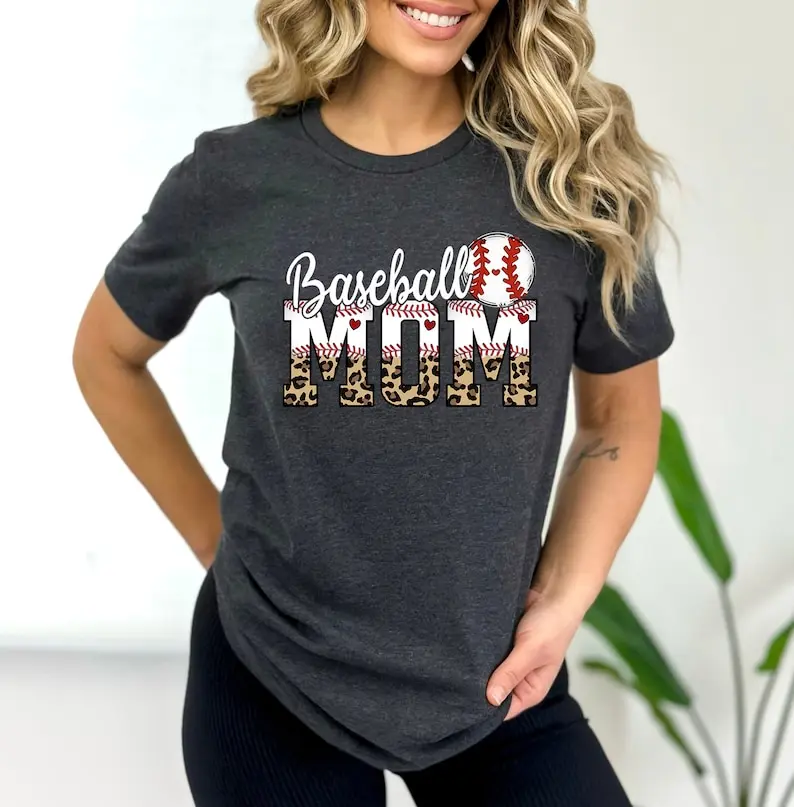 Baseball Mama Shirt Baseball Mom Shirt Baseball Shirt For Women Short Sleeve Top Tees 100% Cotton Streetwear Harajuku goth y2k