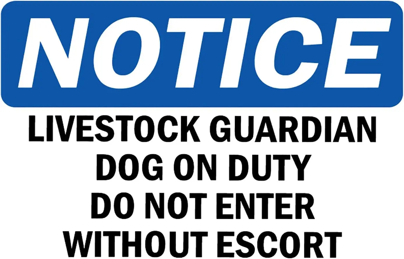 Tin Sign Wall Art 8;;x12;; Livestock Guardian Dog On Duty Do Not Enter for Property New Metal Sign Aluminum Sign