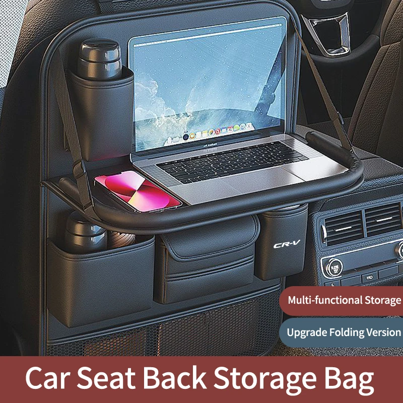 

PU Leather Multi Seat Back Organizer Fold Tray Kick Mat Sticker For Honda Civic Accord CRV HRV Pilot Fit Odyssey Legend Passport