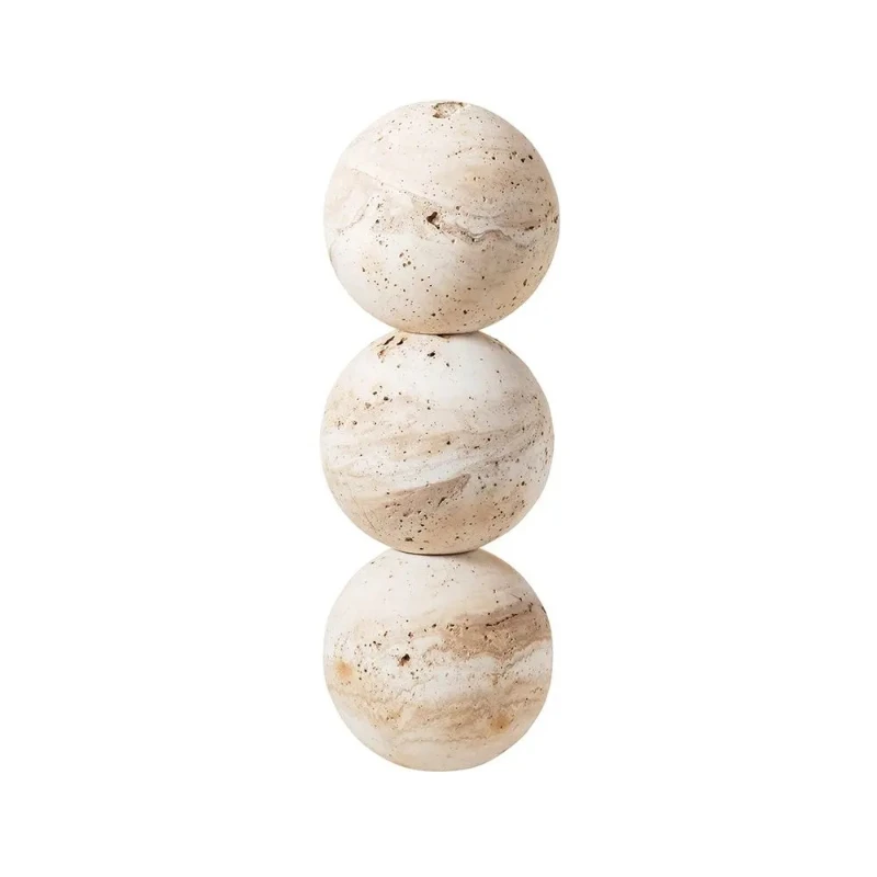 Nordic-style travertine cylinder, luxurious and quiet, for desktop, dining table decoration, bedroom, study room,