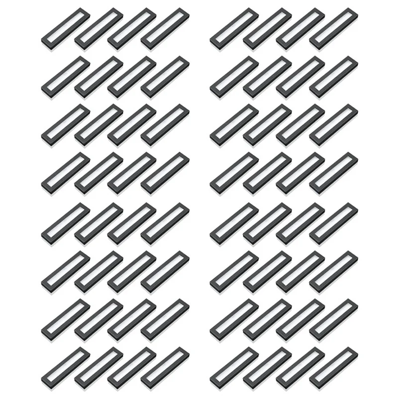 64 قطعة علبة هدايا فارغة من الورق المقوى الأسود مع نافذة شفافة لعرض قلم حبر جاف للمجوهرات