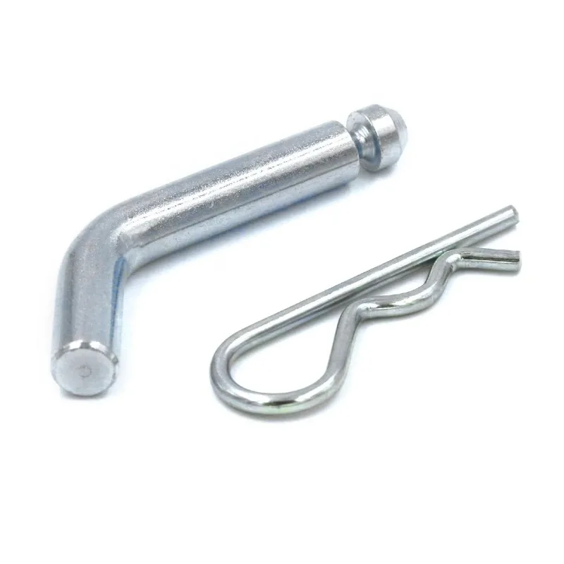 1/2 Inch Hitch Pin & Clip, Grooved Head, Galvanized, Steel, Class I/II, Fits 1-1/4 Inch Receiver