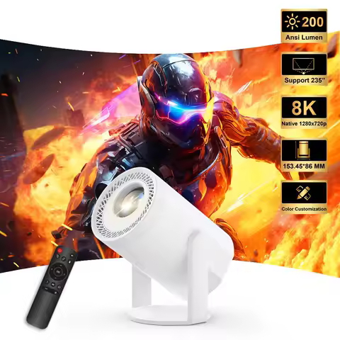 8K Decoding New Projector Wifi 1280x720P HD Home Cinema Outdoor Portable Video Movies LED Projetor with Speaker Colors Available