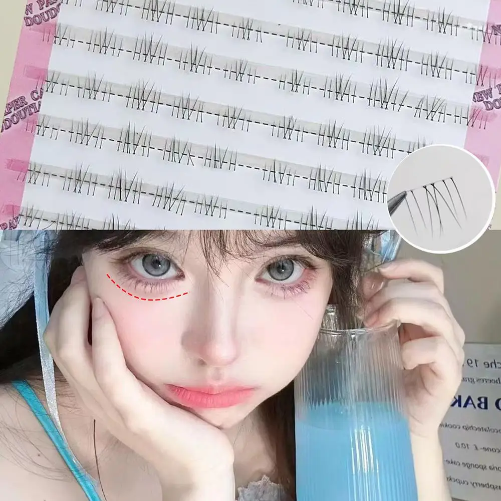 Ciglia finte Innesto di ciglia Naturale sotto l'estensione delle ciglia Prodotti per il trucco quotidiano Cosmetici utili Cluster di ciglia morbide