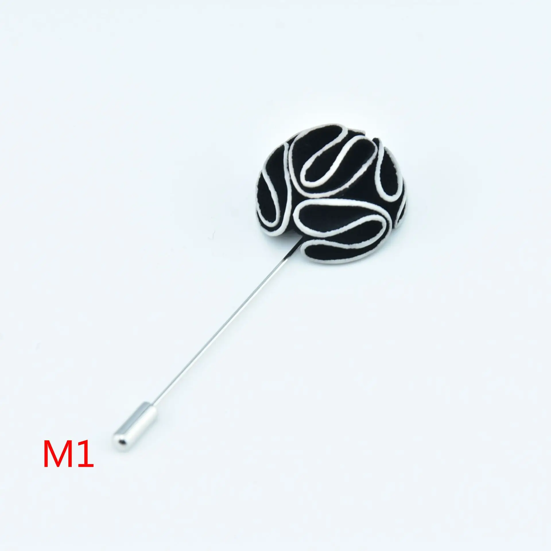 ASLSAW 1Pcs High Quality Double Sided Deerskin Fabric Men Suit Shirt Brooch Flower Lapel Pin Wedding Fashion Men Women Jewelry