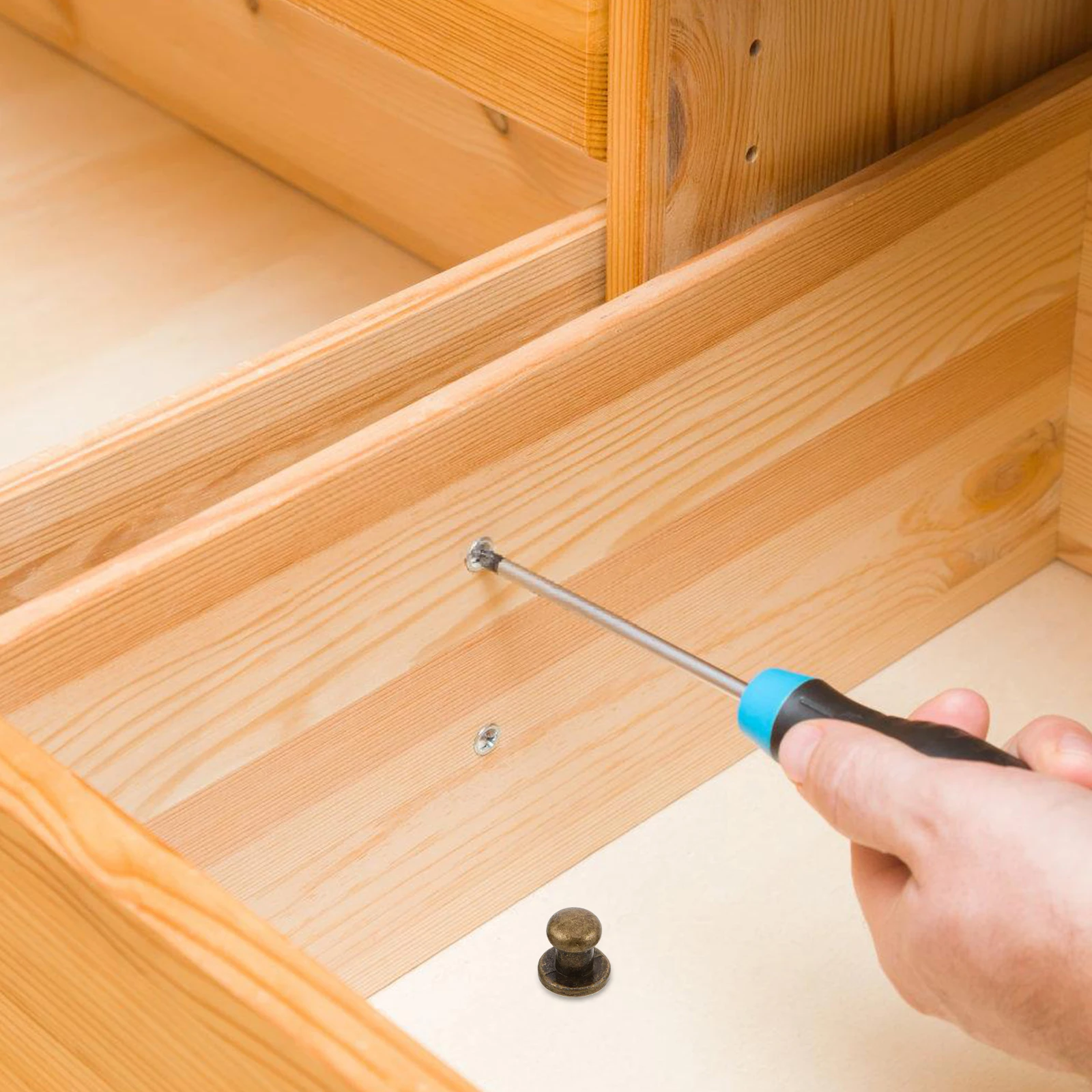 

30pcs Cabinet Door Knobs Small Handles Drawer Pulls Zinc Alloy Black Smooth Durable Safe Easy Install