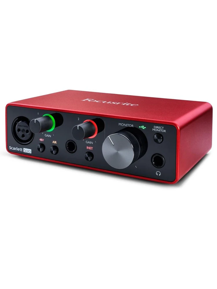 

Focusrite Scarlett Solo 3rd Generation USB External Professional Live Recording Dubbing Arranging Electric Guitar Audio Inter