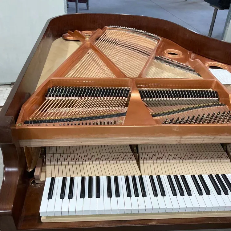 GP-160 Grand Piano 88-key Vintage Brown Carved Piano Spruce Soundboard 19-layer Hardwood Hot-pressed Pinblock