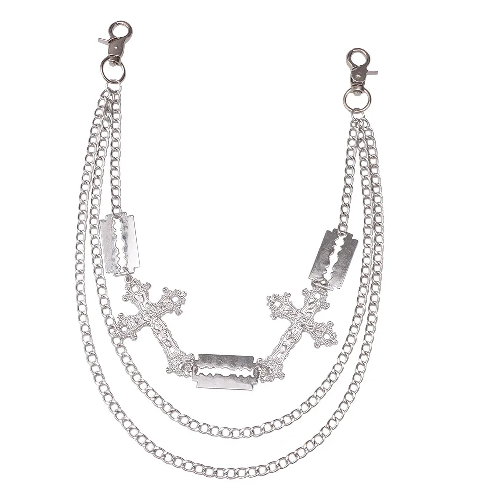 Hip-Hop-Punk-Hosenketten, geeignet für Männer und Frauen, Metallgürtelketten, Party- und Karneval-Accessoires – Detail 15