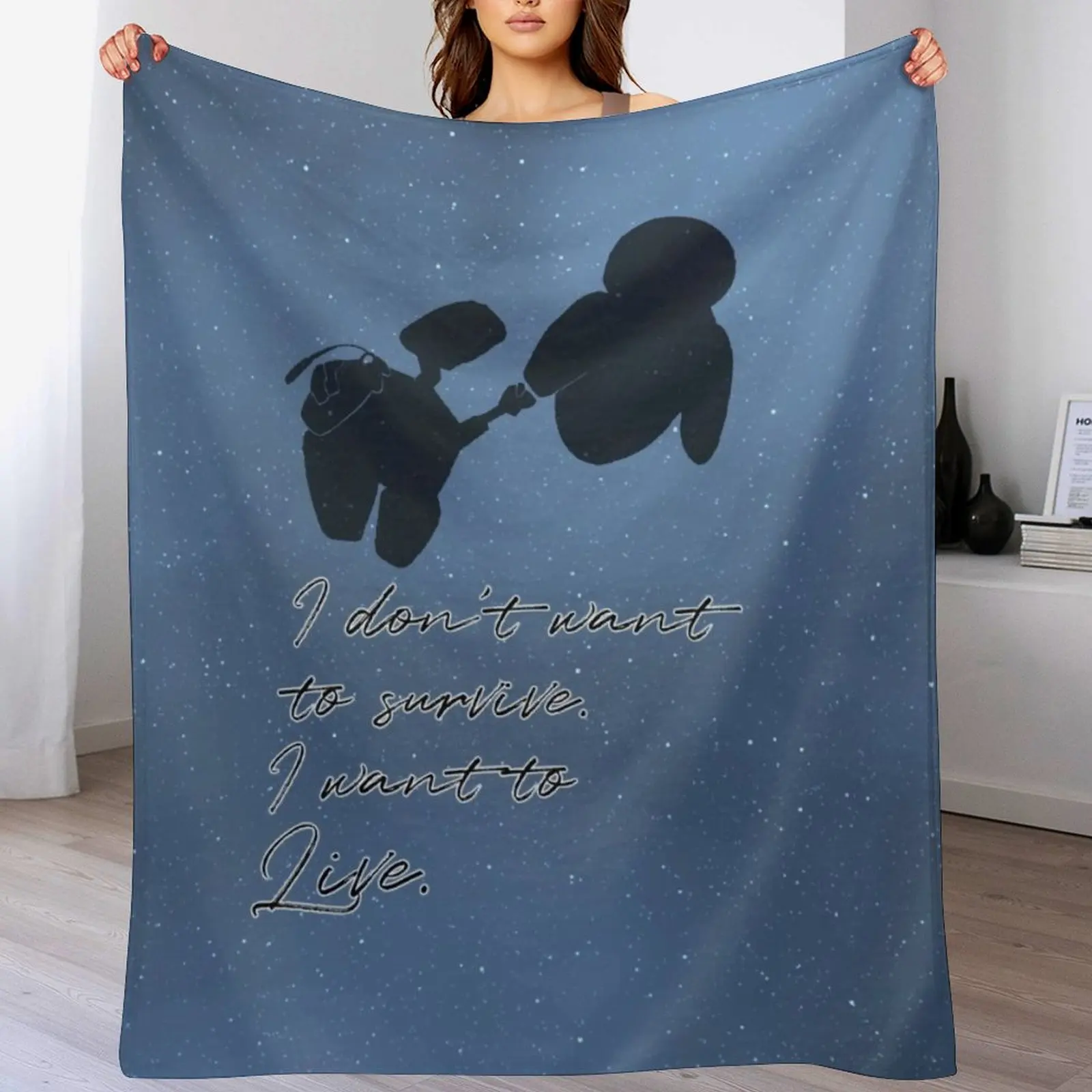 

Space Robot Love Throw Blanket sofa bed Bed covers Kid'S Blankets