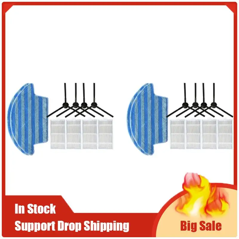

Top Deals 2Set Side Brush Mop Rag Hepa Filter For Chuwi Ilife V55 Pro Robot Vacuum Cleaner Replacement Spare Parts