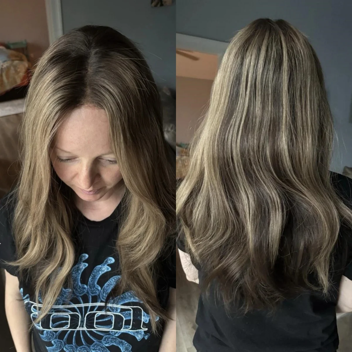 

Highlight Dark Brown Synthetic Lace Frontal Wigs Long Body Wave Wigs Female Fashion High Quality Wigs Top Sale Cosplay Daily Use