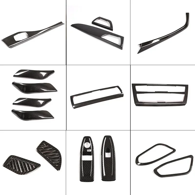 

ABS Carbon Fiber Car Center Control Interior Decoration Sticker For BMW 1 2 Series F20 F21 F22 F23 2012-2018 Car Accessories