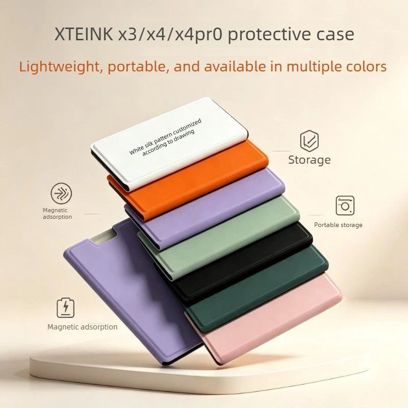 Magnetic Protective Case for XTEINK X3 X4 X4Pro E-ink Reader E-Book Case Anti-fall Shockproof Flip Cover Protective Shell Gifts