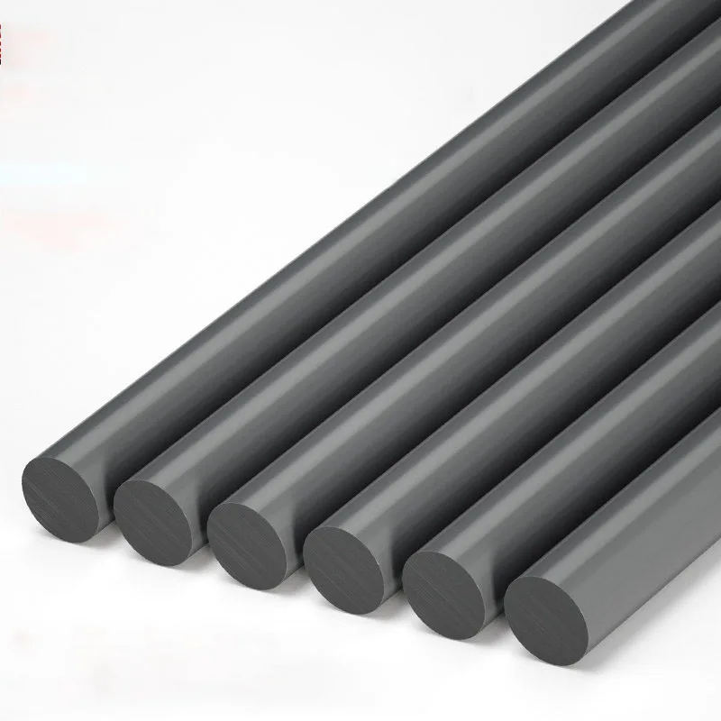Gray/Black PVC Rod, Solid Rod, Round Rod, PVC Rod Material With Excellent Acid and Alkali Resistance and Insulation Properties