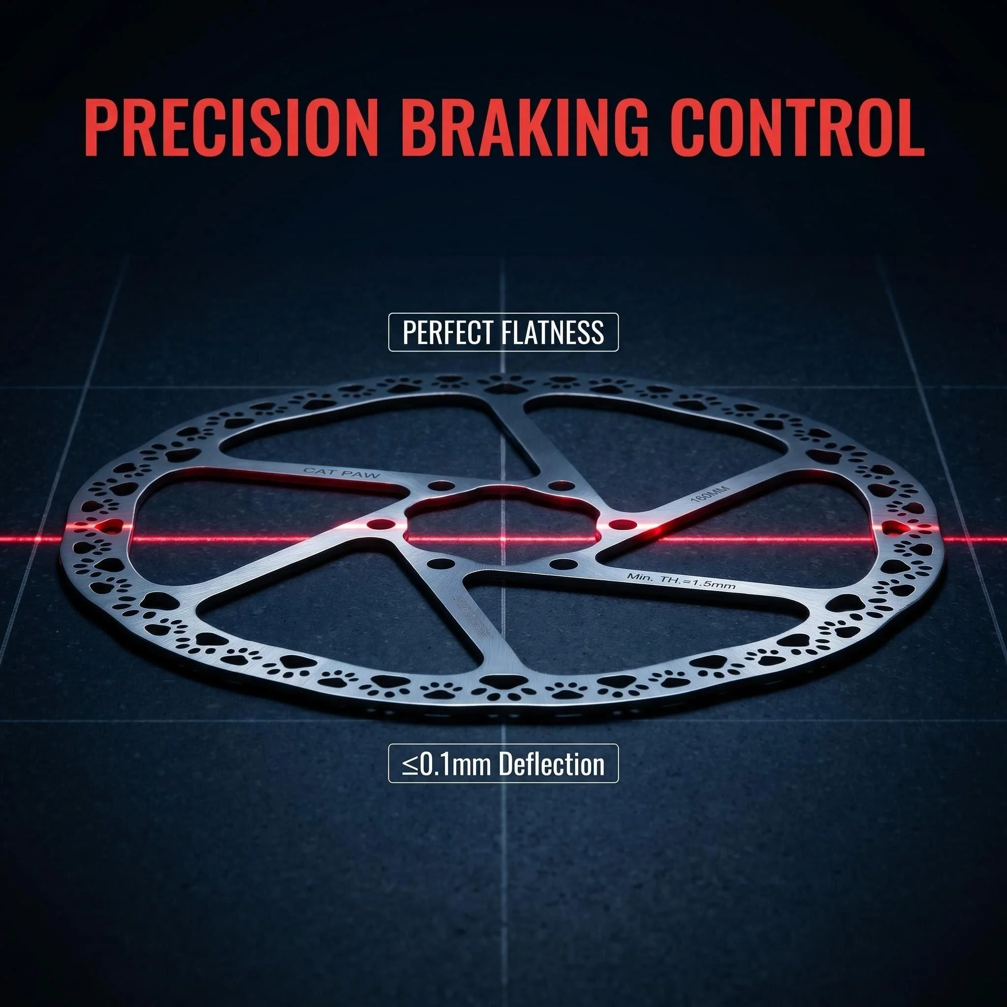 Bicycle Disc Brake Rotor 140mm 160mm 180mm 6 Bolts Cat Paw Disc Brakes Pads Ultra-Lightweight Bike Part Forged Steel