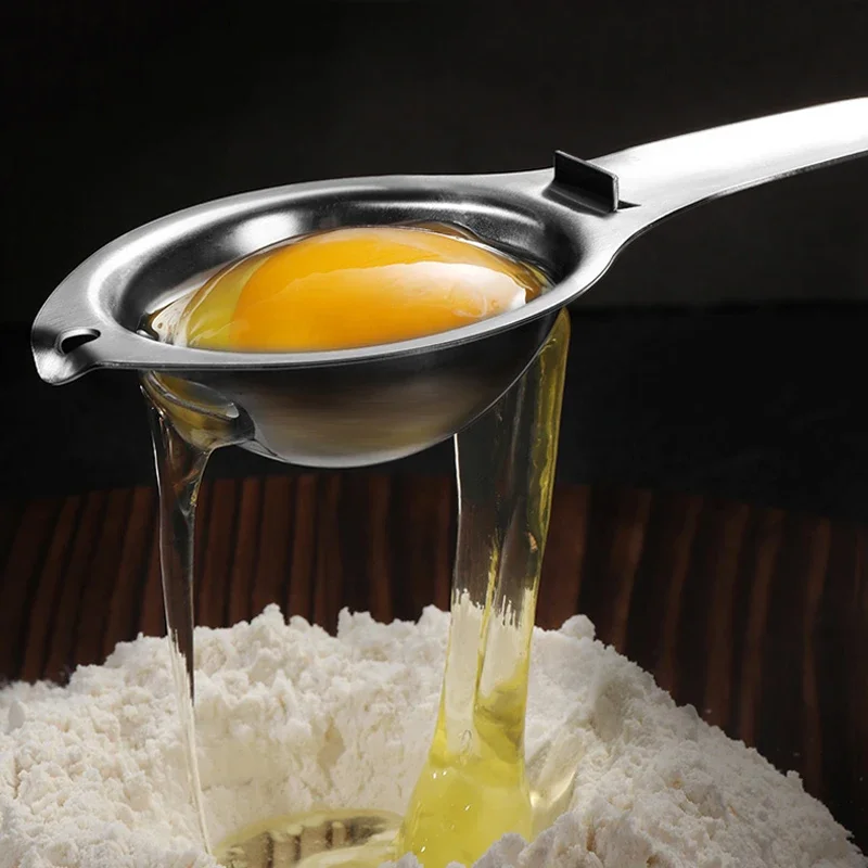 Egg Separator Egg Yolk Separator Divider Stainless Steel Egg White Yolk Filter Sieve Baking Cooking Tools Kitchen Accessories